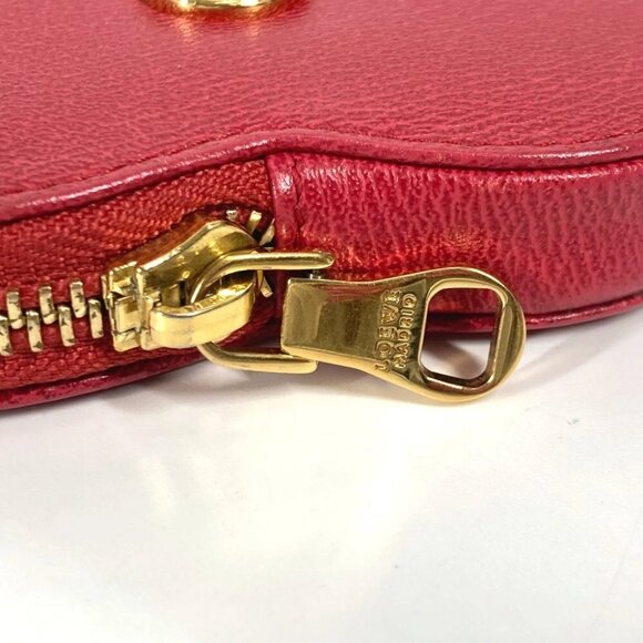 LOEWE Anagram logo heart Wallet Coin Compartment coin purse Leather Red - Picture 13 of 13